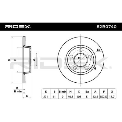 Tarcza hamulcowa RIDEX 82B0740 82B0740 - foto 5
