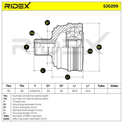 Przegub RIDEX 5J0299 5J0299 - foto 5