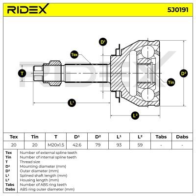 Przegub RIDEX 5J0191 5J0191 - foto 7