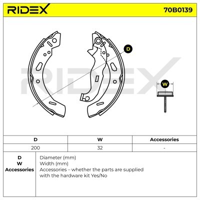 Klocki hamulcowe RIDEX 70B0139 70B0139 - foto 5