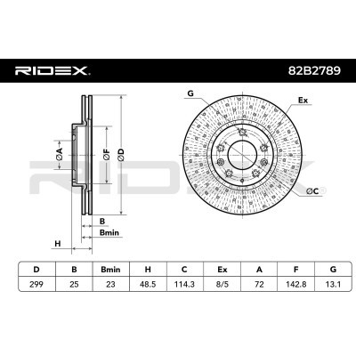 Tarcza hamulcowa RIDEX 82B2789 82B2789 - foto 5
