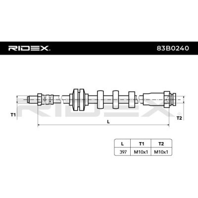 Przewód hamulcowy elast RIDEX 83B0240 83B0240 - foto 6