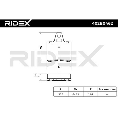 Klocki hamulcowe RIDEX 402B0462 402B0462 - foto 7