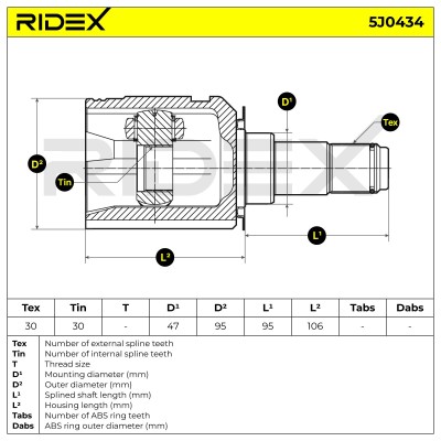 Przegub RIDEX 5J0434 5J0434 - foto 8