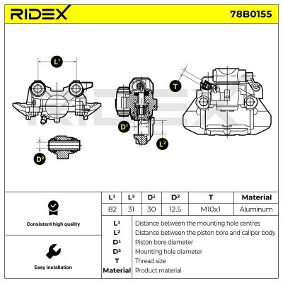 Zacisk Hamulcowy RIDEX 78B0155 78B0155 - foto 6