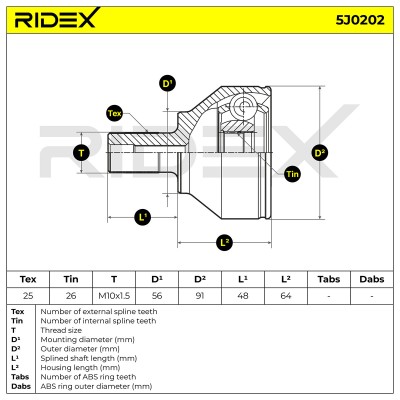 Przegub RIDEX 5J0202 5J0202 - foto 5