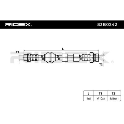 Przewód hamulcowy elast RIDEX 83B0242 83B0242 - foto 4