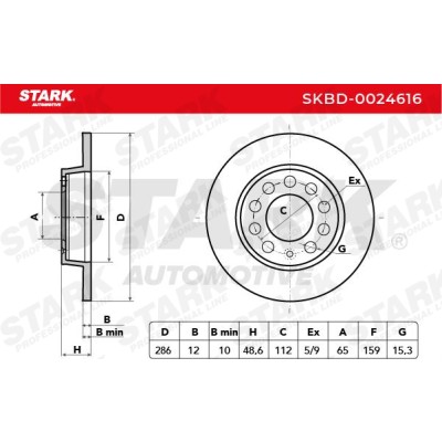 Tarcza hamulcowa Stark SKBD-0024616 SKBD-0024616 - foto 5