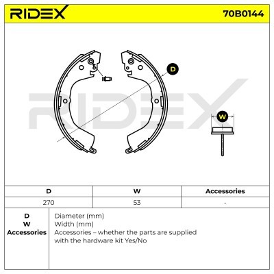 Klocki hamulcowe RIDEX 70B0144 70B0144 - foto 5
