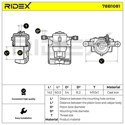 Zacisk Hamulcowy RIDEX 78B1081 78B1081 - foto 6