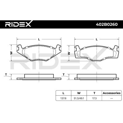 Klocki hamulcowe RIDEX 402B0260 402B0260 - foto 6