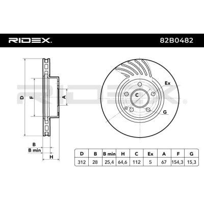 Tarcza hamulcowa RIDEX 82B0482 82B0482 - foto 6
