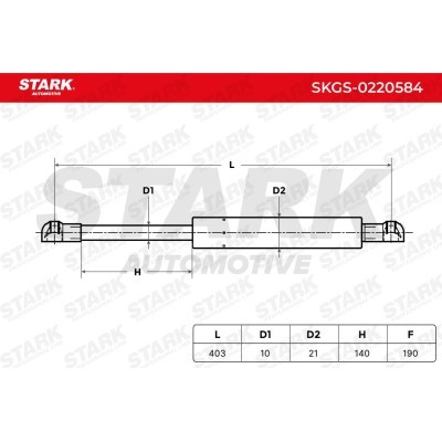 Amortyzator Pokrywy Bagażnika Stark SKGS-0220584 SKGS-0220584 - foto 5