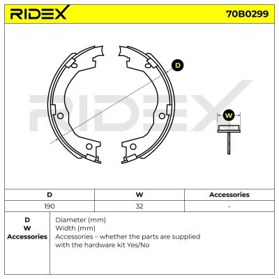 Klocki hamulcowe RIDEX 70B0299 70B0299 - foto 5