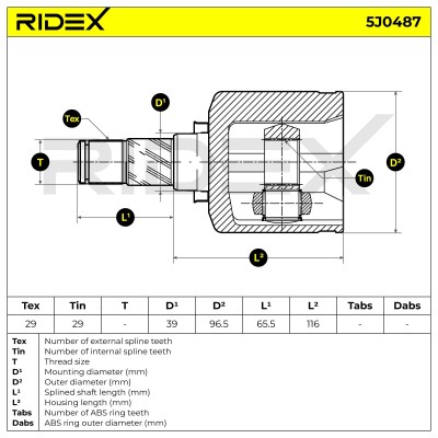 Przegub RIDEX 5J0487 5J0487 - foto 6