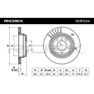 Tarcza hamulcowa RIDEX 82B1224 82B1224 - foto 4