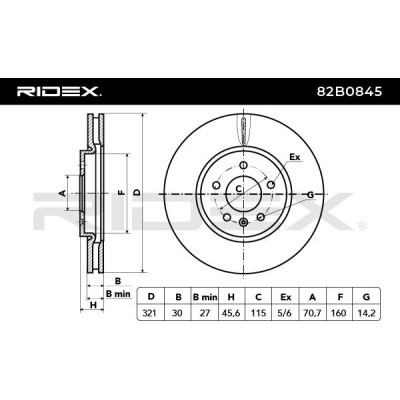 Tarcza hamulcowa RIDEX 82B0845 82B0845 - foto 4
