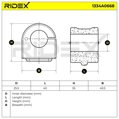 Tuleja Stabilizatora RIDEX 1334A0668 1334A0668 - foto 5