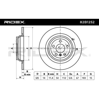 Tarcza hamulcowa RIDEX 82B1252 82B1252 - foto 3