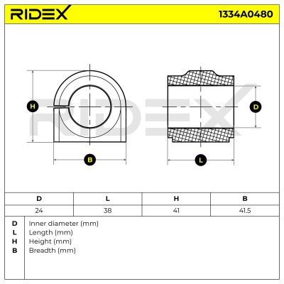 Tuleja Stabilizatora RIDEX 1334A0480 1334A0480 - foto 5