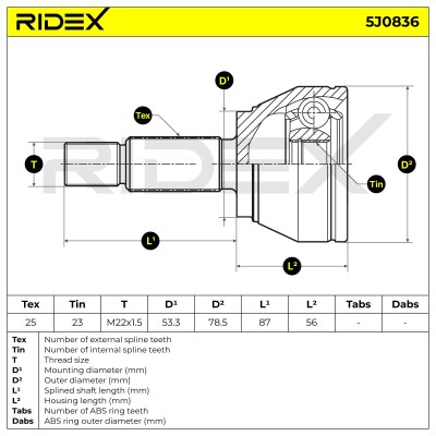 Przegub RIDEX 5J0836 5J0836 - foto 5
