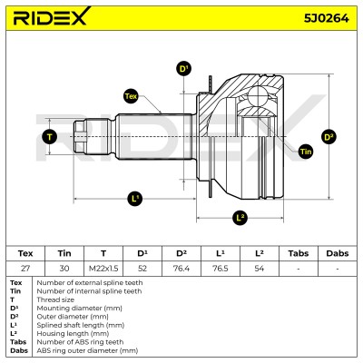 Przegub RIDEX 5J0264 5J0264 - foto 6