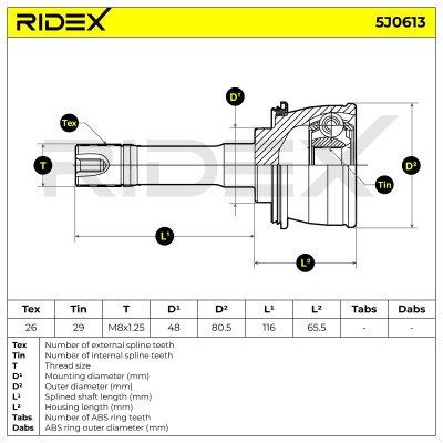 Przegub RIDEX 5J0613 5J0613 - foto 7