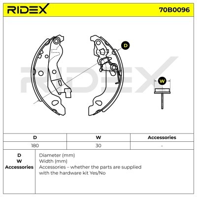 Klocki hamulcowe RIDEX 70B0096 70B0096 - foto 3