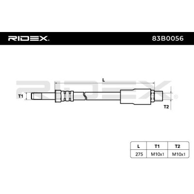 Przewód hamulcowy elast RIDEX 83B0056 83B0056 - foto 3