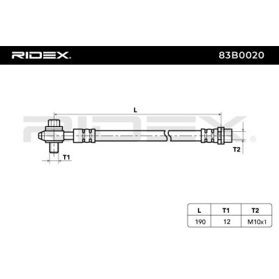 Przewód hamulcowy elast RIDEX 83B0020 83B0020 - foto 4