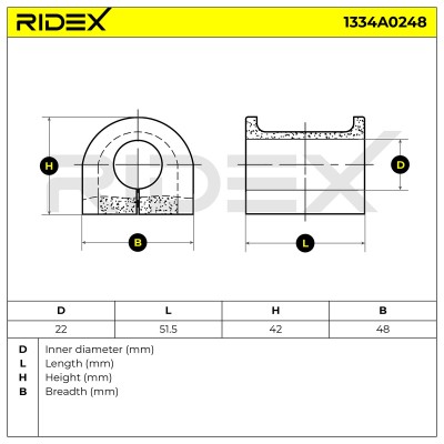 Tuleja Stabilizatora RIDEX 1334A0248 1334A0248 - foto 5