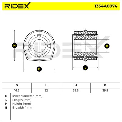 Tuleja Stabilizatora RIDEX 1334A0074 1334A0074 - foto 6