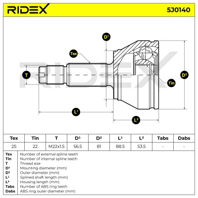 Przegub RIDEX 5J0140 5J0140 - foto 5
