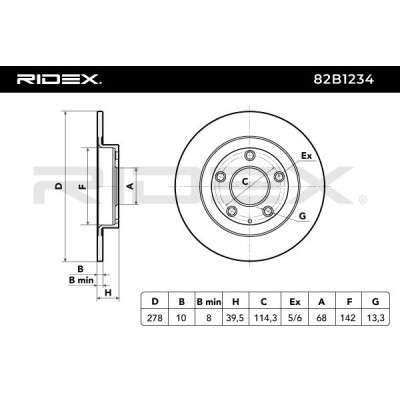 Tarcza hamulcowa RIDEX 82B1234 82B1234 - foto 6