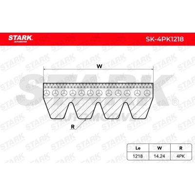 Pasek Klinowy Wielorowkowy Stark SK-4PK1218 SK-4PK1218 - foto 3