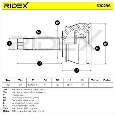 Przegub RIDEX 5J0296 5J0296 - foto 5