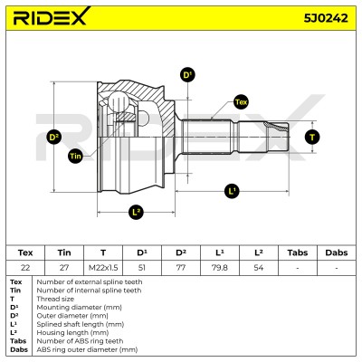Przegub RIDEX 5J0242 5J0242 - foto 6