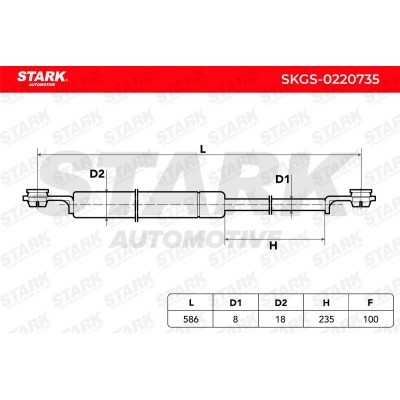 Amortyzator Pokrywy Bagażnika Stark SKGS-0220735 SKGS-0220735 - foto 5