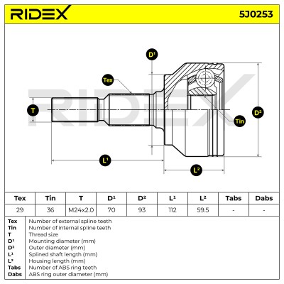 Przegub RIDEX 5J0253 5J0253 - foto 5