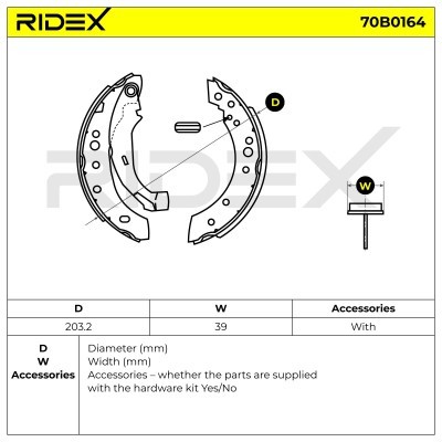 Klocki hamulcowe RIDEX 70B0164 70B0164 - foto 5
