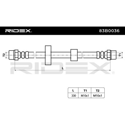 Przewód hamulcowy elast RIDEX 83B0036 83B0036 - foto 4