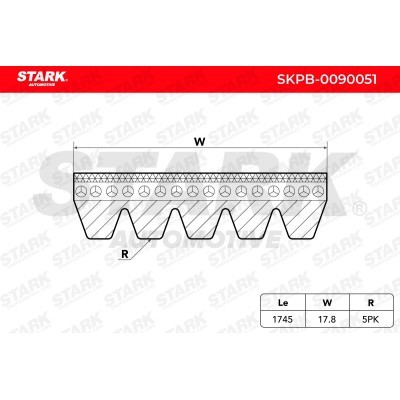 Pasek Klinowy Wielorowkowy Stark SKPB-0090051 SKPB-0090051 - foto 6