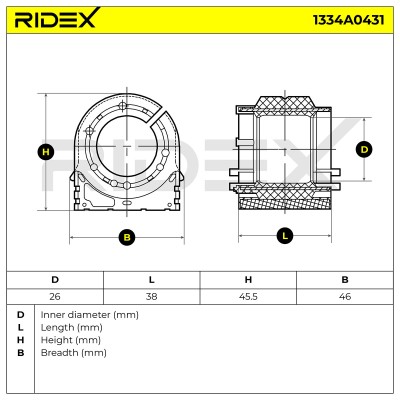 Tuleja Stabilizatora RIDEX 1334A0431 1334A0431 - foto 5