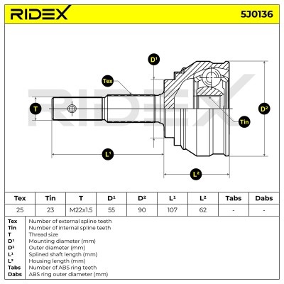 Przegub RIDEX 5J0136 5J0136 - foto 5