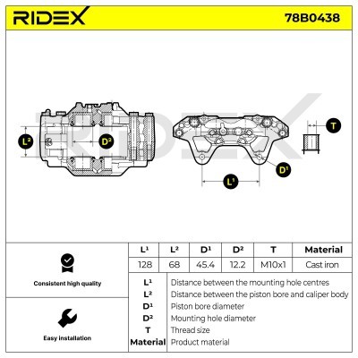 Zacisk Hamulcowy RIDEX 78B0438 78B0438 - foto 6