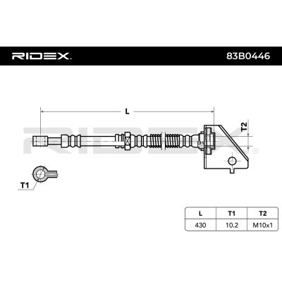 Przewód hamulcowy elast RIDEX 83B0446 83B0446 - foto 6
