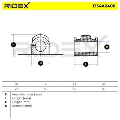 Tuleja Stabilizatora RIDEX 1334A0408 1334A0408 - foto 6