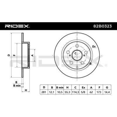 Tarcza hamulcowa RIDEX 82B0323 82B0323 - foto 6