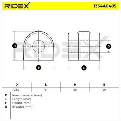 Tuleja Stabilizatora RIDEX 1334A0485 1334A0485 - foto 5