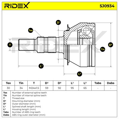 Przegub RIDEX 5J0934 5J0934 - foto 7